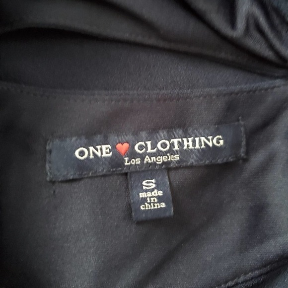 One Clothing High Neck A-Line Dress Navy Sz Small - Picture 4 of 6